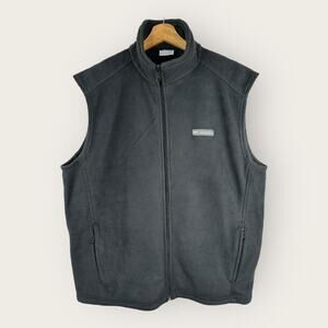 Columbia Mens size Large Steens Mountain Fleece Vest Black 1639261 Gorpcore